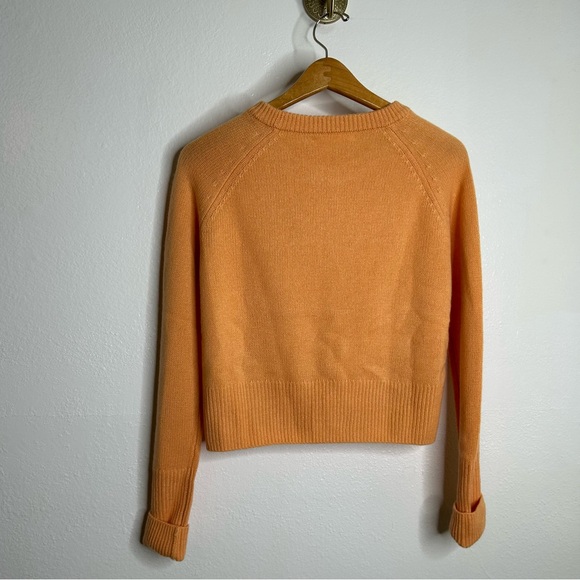 NWT One Grey Day 100% Cashmere Blakely Crew Neck Sweater Orange Size  Small - Picture 9 of 16
